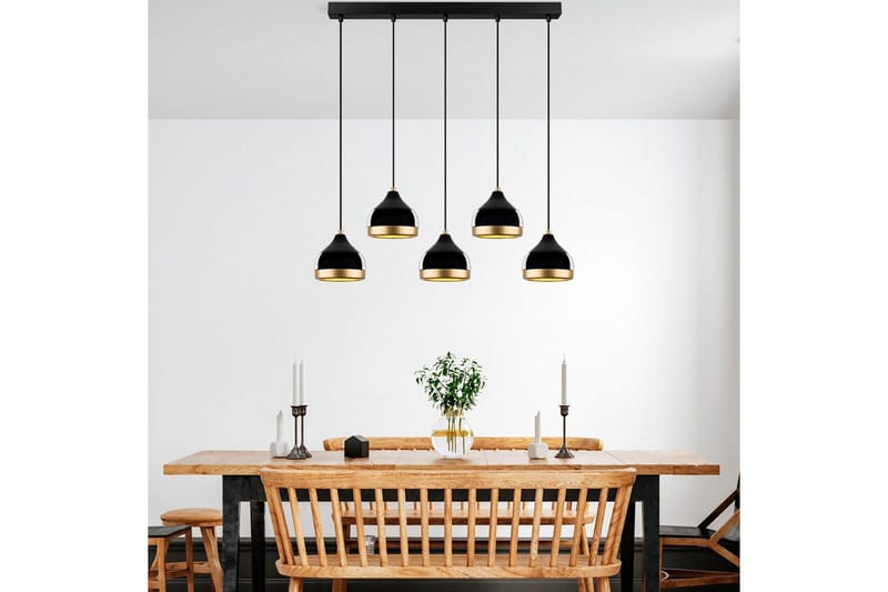 Kattovalaisin Soodni Viisi Vaakasuora Musta - Musta - Valaistus - Sisävalaistus & lamput - Erikoisvalaisin - Riisipaperivalaisin