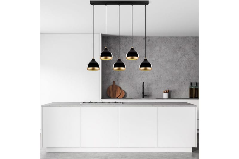 Kattovalaisin Soodni Viisi Vaakasuora Musta - Musta - Valaistus - Sisävalaistus & lamput - Erikoisvalaisin - Riisipaperivalaisin