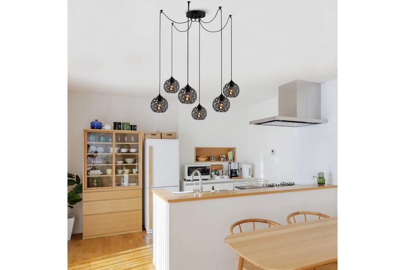 Kattovalaisin Sourab Brilo Musta - Musta - Valaistus - Sisävalaistus & lamput - Erikoisvalaisin - Riisipaperivalaisin