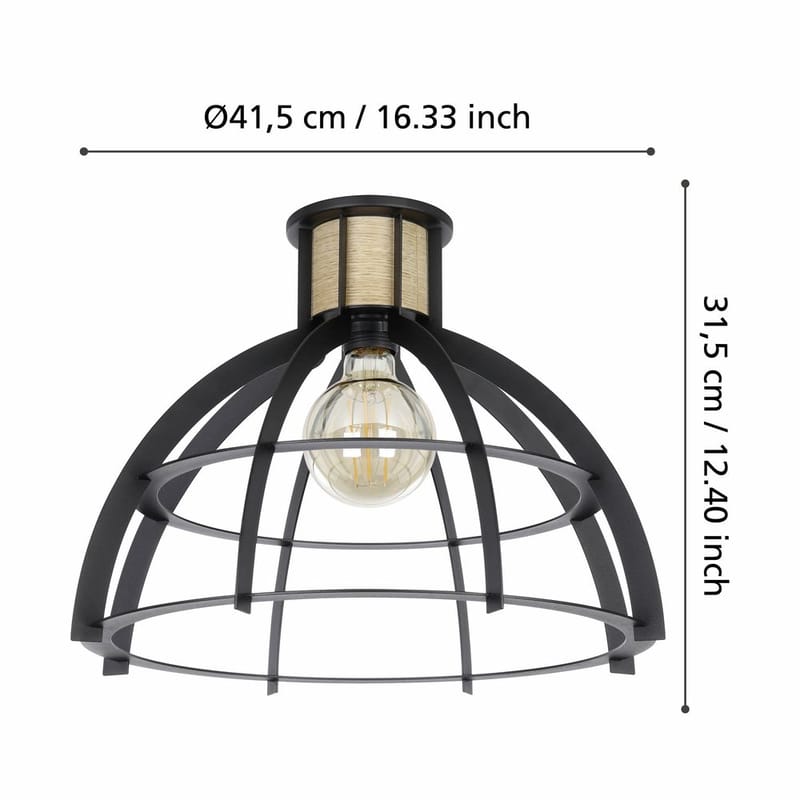 Kattovalaisin Stillington - Musta/Viilu - Valaistus - Sisävalaistus & lamput - Erikoisvalaisin - Tiffanylamppu