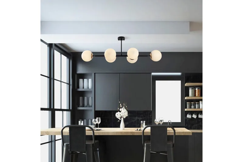 Kattovalaisin Subin Litteä Musta / Kermanvärinen - Musta / Kermanvärinen - Valaistus - Sisävalaistus & lamput - Erikoisvalaisin - Riisipaperivalaisin