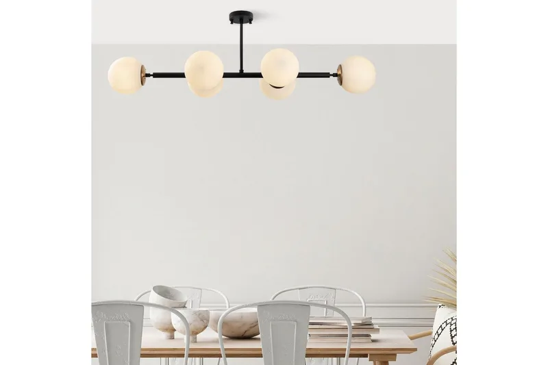 Kattovalaisin Subin Litteä Musta / Kermanvärinen - Musta / Kermanvärinen - Valaistus - Sisävalaistus & lamput - Erikoisvalaisin - Riisipaperivalaisin