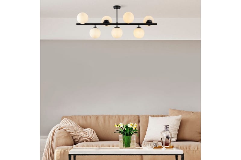 Kattovalaisin Subin Litteä Musta / Valkoinen - Musta / Valkoinen - Valaistus - Sisävalaistus & lamput - Erikoisvalaisin - Riisipaperivalaisin