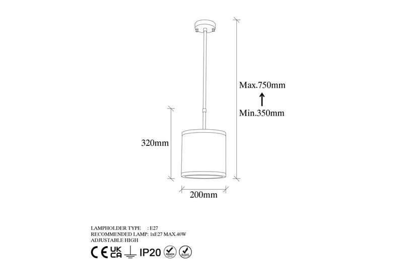 Kattovalaisin Talra Vintage - 20 x 20 x 35 cm - Valaistus - Sisävalaistus & lamput - Erikoisvalaisin - Riisipaperivalaisin