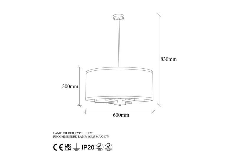 Kattovalaisin Talra Vintage - 60 x 60 x 83 cm - Valaistus - Sisävalaistus & lamput - Erikoisvalaisin - Riisipaperivalaisin