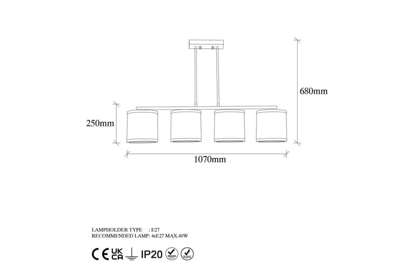 Kattovalaisin Talra Vintage Vaakasuora - Kulta - Valaistus - Sisävalaistus & lamput - Erikoisvalaisin - Riisipaperivalaisin