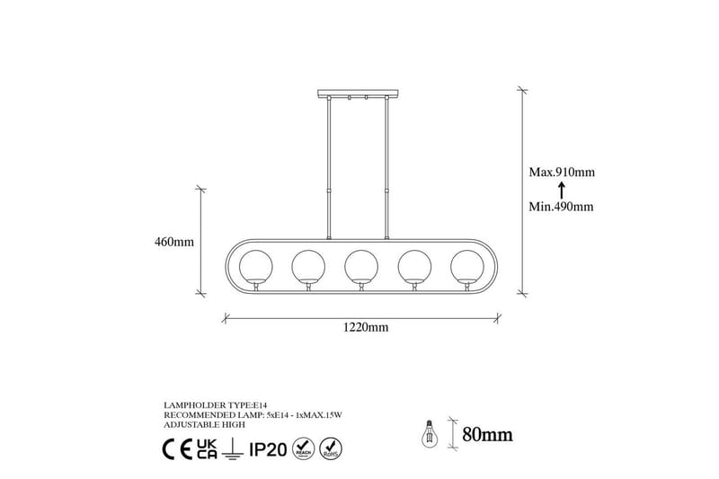 Kattovalaisin Thalara Kiiltävä Kulta Viisi liitintä - Kulta - Valaistus - Sisävalaistus & lamput - Erikoisvalaisin - Riisipaperivalaisin