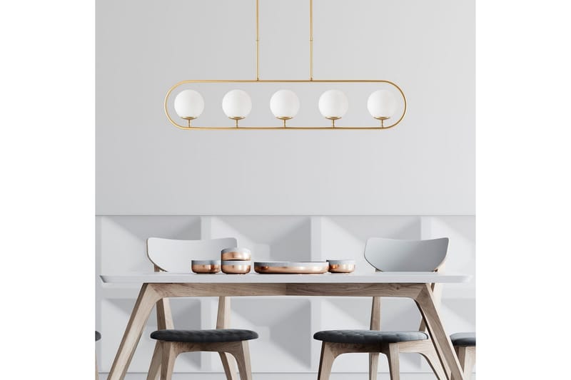 Kattovalaisin Thalara Kiiltävä Kulta Viisi liitintä - Kulta - Valaistus - Sisävalaistus & lamput - Erikoisvalaisin - Riisipaperivalaisin