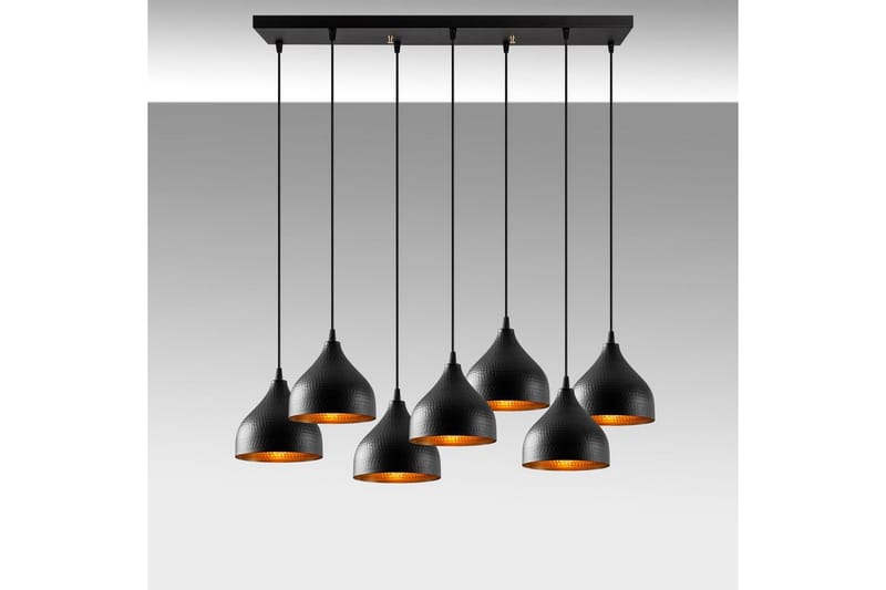 Kattovalaisin Thela Seven Musta - Musta - Valaistus - Sisävalaistus & lamput - Erikoisvalaisin - Riisipaperivalaisin