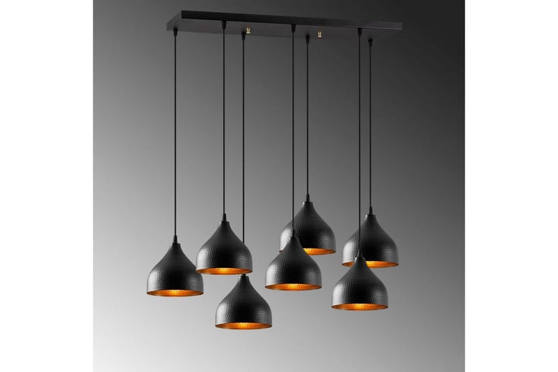 Kattovalaisin Thela Seven Musta - Musta - Valaistus - Sisävalaistus & lamput - Erikoisvalaisin - Riisipaperivalaisin