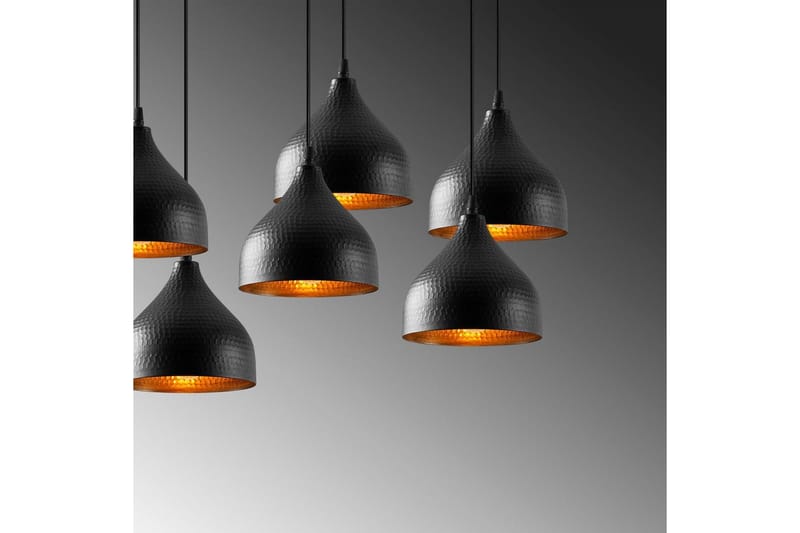 Kattovalaisin Thela Seven Musta - Musta - Valaistus - Sisävalaistus & lamput - Erikoisvalaisin - Riisipaperivalaisin