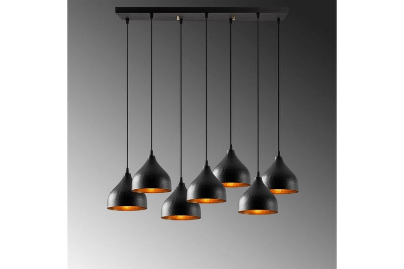 Kattovalaisin Thela Seven Musta - Musta - Valaistus - Sisävalaistus & lamput - Erikoisvalaisin - Riisipaperivalaisin