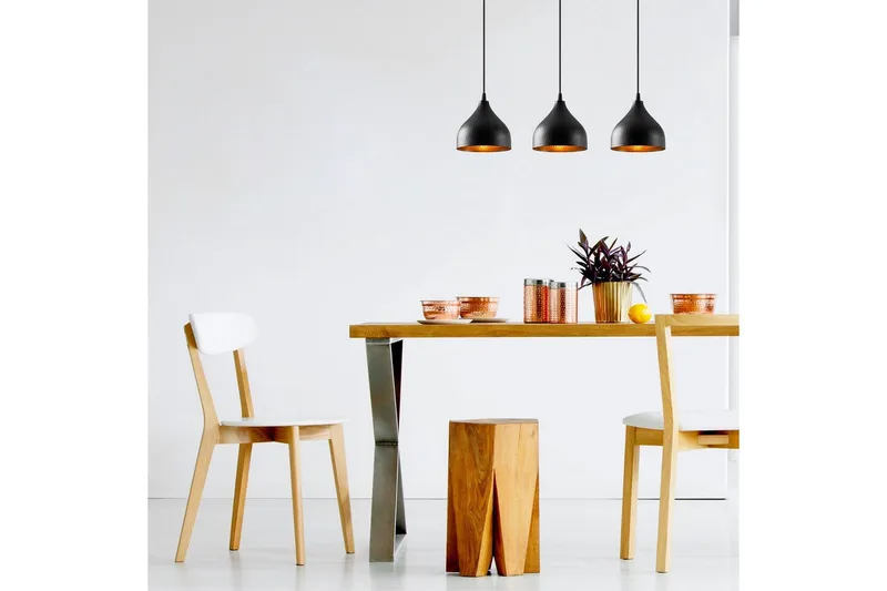 Kattovalaisin Thela Triple Musta - Musta - Valaistus - Sisävalaistus & lamput - Erikoisvalaisin - Riisipaperivalaisin