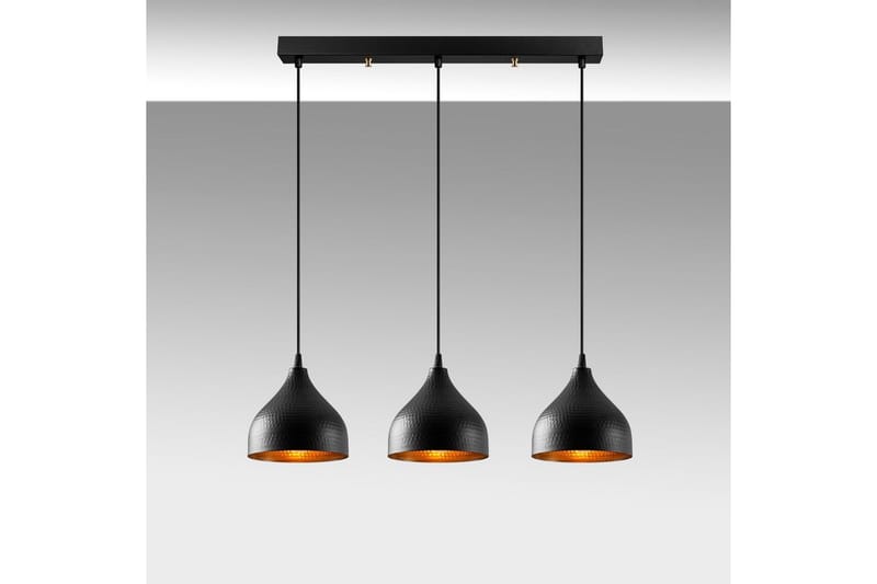 Kattovalaisin Thela Triple Musta - Musta - Valaistus - Sisävalaistus & lamput - Erikoisvalaisin - Riisipaperivalaisin