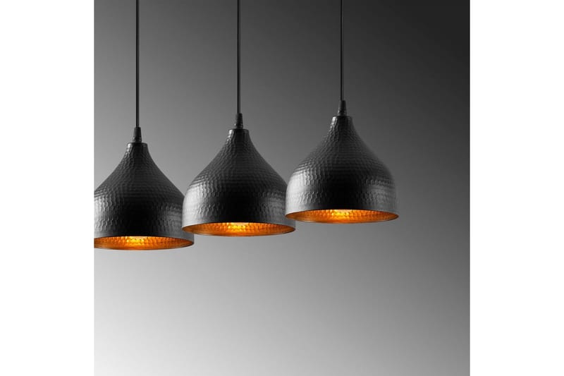 Kattovalaisin Thela Triple Musta - Musta - Valaistus - Sisävalaistus & lamput - Erikoisvalaisin - Riisipaperivalaisin