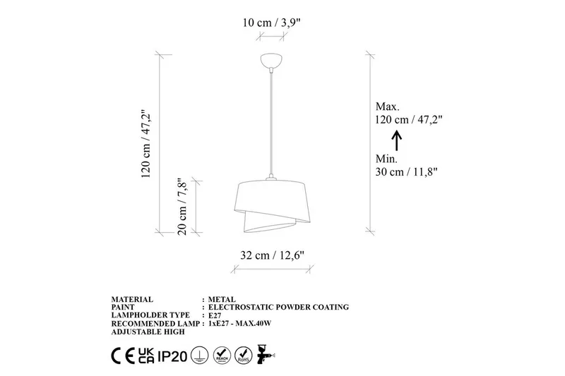 Kattovalaisin Vaihe Tummanruskea - Tummanruskea - Valaistus - Sisävalaistus & lamput - Erikoisvalaisin - Riisipaperivalaisin