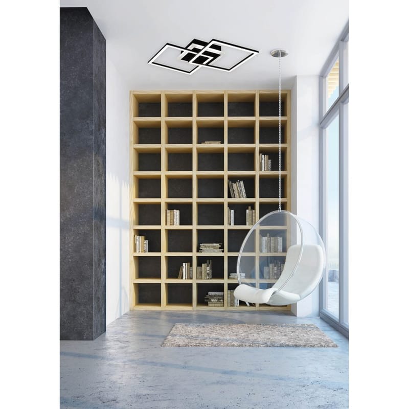 Kattovalaisin Venida - Neliö, Musta - Valaistus - Sisävalaistus & lamput - Erikoisvalaisin - Tiffanylamppu