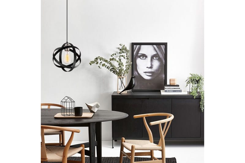 Kattovalaisin Voroa Musta / Nikkeli - Musta / Nikkeli - Valaistus - Sisävalaistus & lamput - Erikoisvalaisin - Riisipaperivalaisin