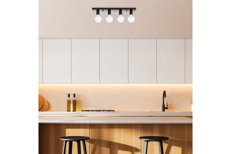 Kattovalaisin Wostra Musta / Valkoinen - Musta / Valkoinen - Valaistus - Sisävalaistus & lamput - Erikoisvalaisin - Tiffanylamppu