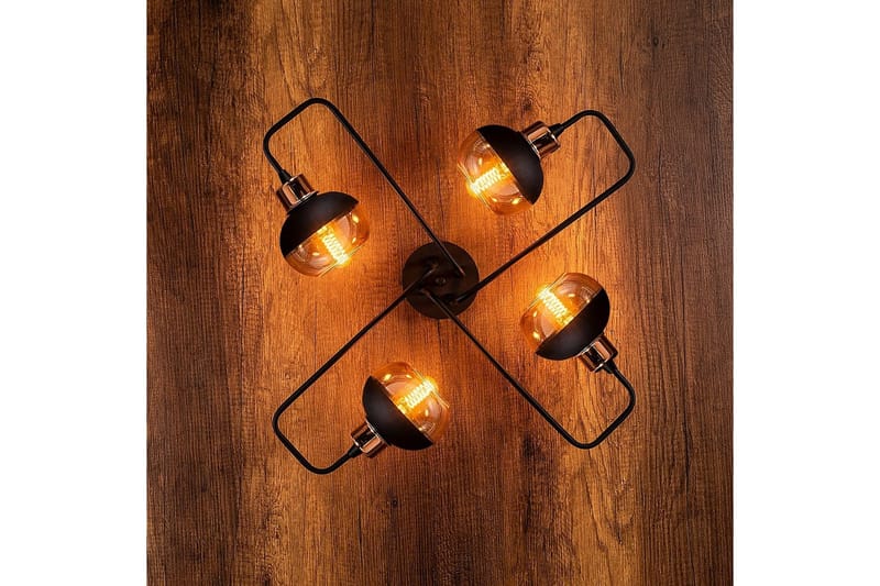 Kattovalaisin Zarethia Musta / Kupari - Kupari/Musta - Valaistus - Sisävalaistus & lamput - Erikoisvalaisin - Tiffanylamppu