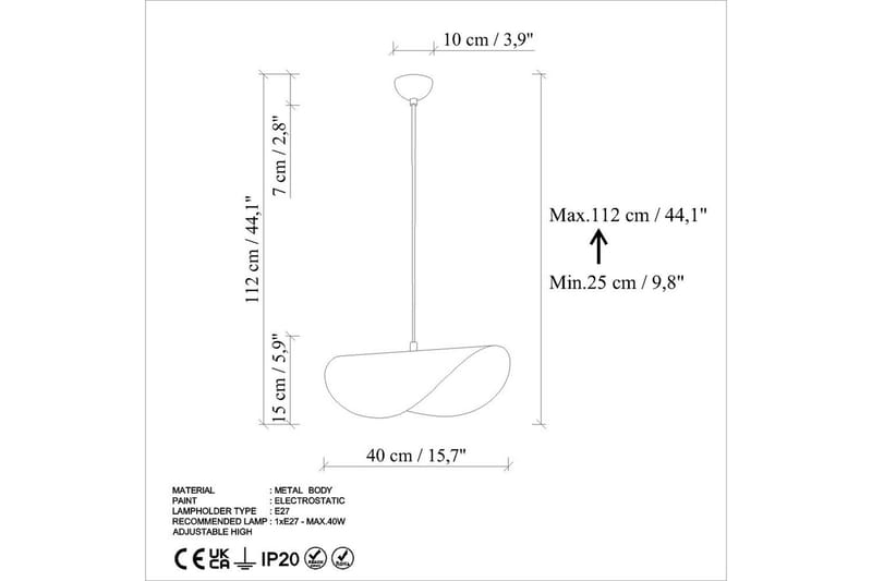 Kattovalaisin Pelyn Minttu - Minttu - Valaistus - Sisävalaistus & lamput - Erikoisvalaisin - Riisipaperivalaisin
