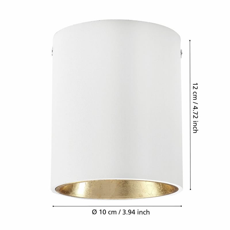 Kattovalaisin Polasso - Valkoinen/Kulta - Valaistus - Sisävalaistus & lamput - Erikoisvalaisin - Tiffanylamppu