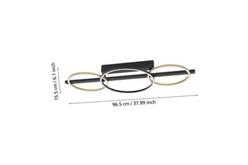 Kattovalaistus Eglo Lanacera Musta/Kulta - Valaistus - Sisävalaistus & lamput - Olohuoneen valaisin