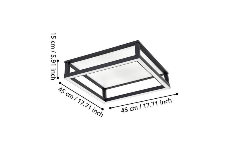 Kattovalaistus Eglo Macellara Musta/Valkoinen 45x45 cm - Valaistus - Sisävalaistus & lamput - Erikoisvalaisin - Tiffanylamppu