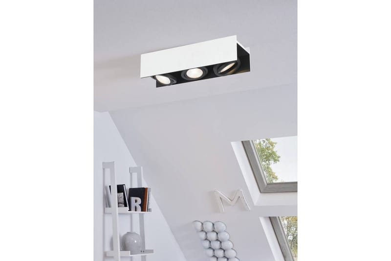 Kattovalaistus Eglo Vidago Valkoinen/Musta 3 lamppua - 3 lamppua - Valaistus - Sisävalaistus & lamput - Erikoisvalaisin - Tiffanylamppu