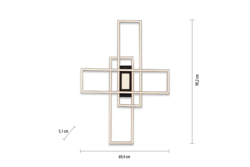 Kattovalo Asmin - 69,4x6,8x99 cm - Valaistus - Sisävalaistus & lamput - Erikoisvalaisin - Tiffanylamppu