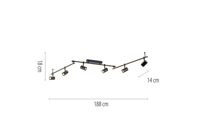 Kattovalo Barik - 120x21x188 cm - Valaistus - Sisävalaistus & lamput - Erikoisvalaisin - Tiffanylamppu