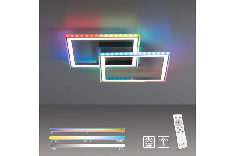 Kattovalo Felix - 44,5x6,4x44,5 cm - Valaistus - Sisävalaistus & lamput - Erikoisvalaisin - Tiffanylamppu