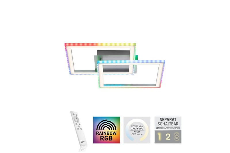 Kattovalo Felix - 44,5x6,4x44,5 cm - Valaistus - Sisävalaistus & lamput - Erikoisvalaisin - Tiffanylamppu