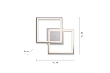 Kattovalo Felix - 44,5x6,4x44,5 cm - Valaistus - Sisävalaistus & lamput - Olohuoneen valaisin