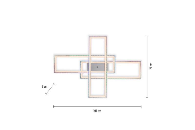 Kattovalo Felix - 71x6,9x101,2 cm - Valaistus - Sisävalaistus & lamput - Erikoisvalaisin - Tiffanylamppu