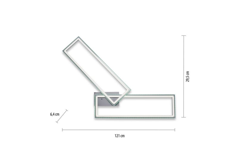 Kattovalo Felix - 72x6,4x121 cm - Valaistus - Sisävalaistus & lamput - Erikoisvalaisin - Tiffanylamppu