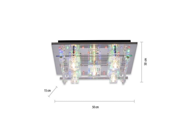 Kattovalo Kemal2.0 - 50x15x50 cm - Valaistus - Sisävalaistus & lamput - Erikoisvalaisin - Tiffanylamppu