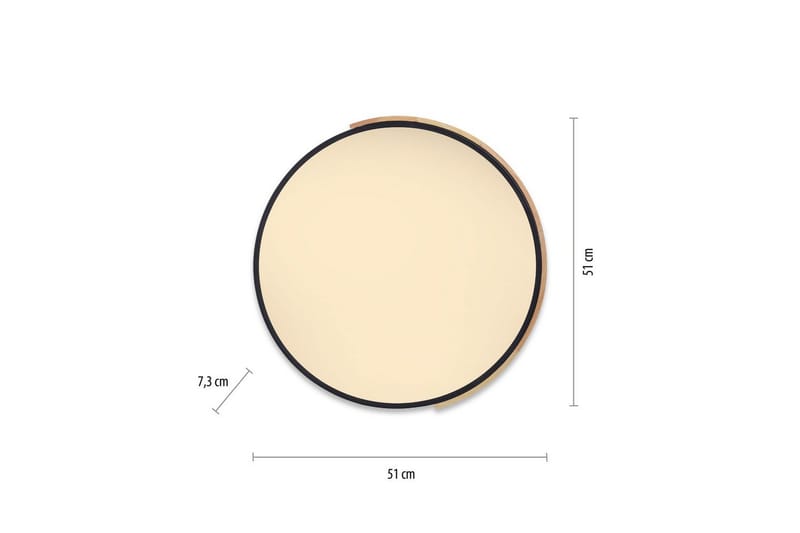 Kattovalo Q-Bila - 52x7x51 cm - Valaistus - Sisävalaistus & lamput - Erikoisvalaisin - Tiffanylamppu