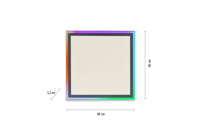 Kattovalo Reuna - 40x5,2x40 cm - Valaistus - Sisävalaistus & lamput - Erikoisvalaisin - Tiffanylamppu