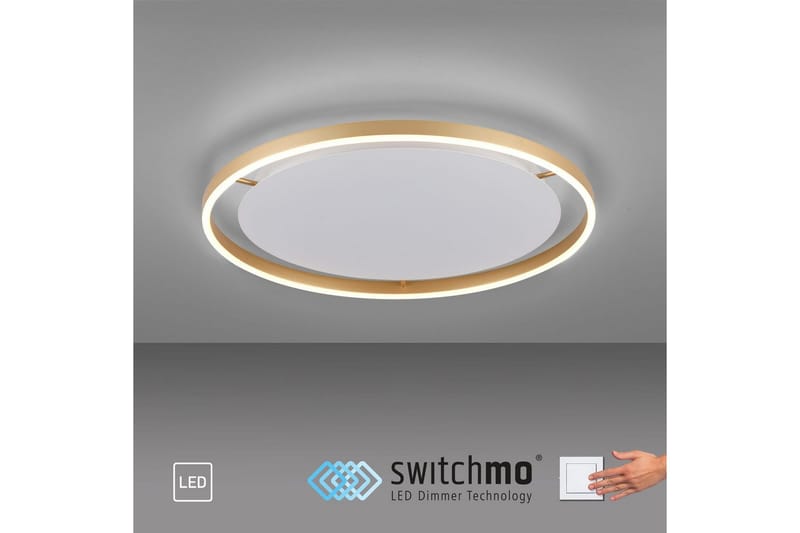 Kattovalo Ritus - 58,5x5,3x58,5 cm, Messinki matta - Valaistus - Sisävalaistus & lamput - Erikoisvalaisin - Tiffanylamppu