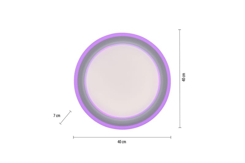 Kattovalo Spheric - 40x8,5x40 cm - Valaistus - Sisävalaistus & lamput - Erikoisvalaisin - Tiffanylamppu