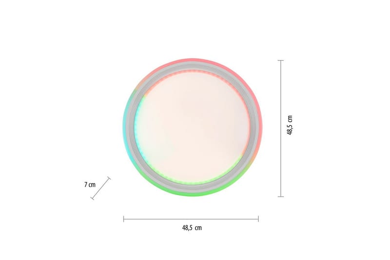 Kattovalo Spheric - 48,5x8,5x48,5 cm - Valaistus - Sisävalaistus & lamput - Erikoisvalaisin - Tiffanylamppu