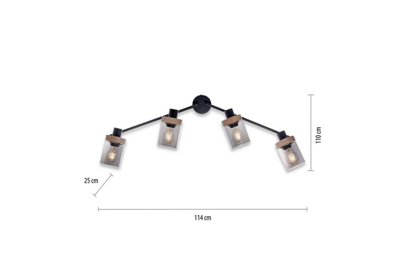 Kattovalo Pasqual - 110x25x114 cm - Valaistus - Sisävalaistus & lamput - Erikoisvalaisin - Tiffanylamppu