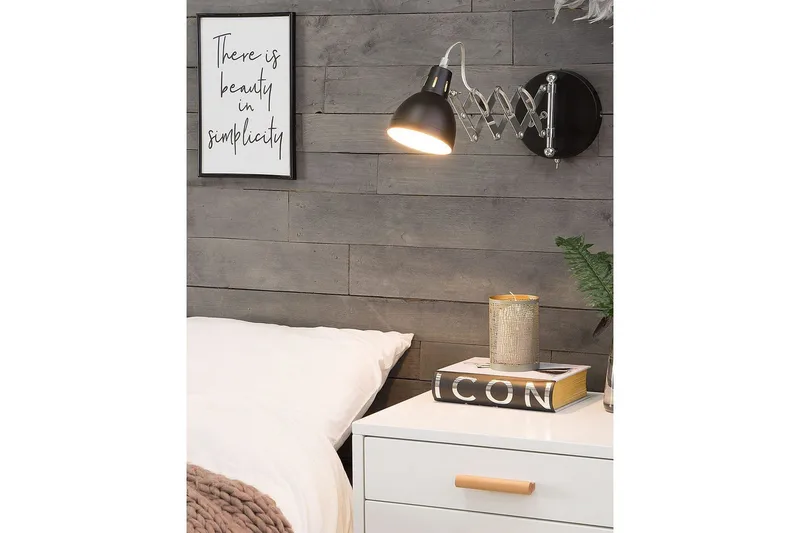 Klarve Seinävalaisin E14 - Musta - Valaistus - Sisävalaistus & lamput - Erikoisvalaisin - Riisipaperivalaisin