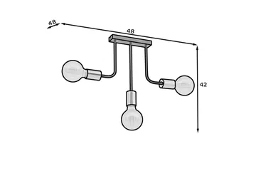 Kristallikruunu Indigeo 42 cm - Musta - Valaistus - Sisävalaistus & lamput - Olohuoneen valaisin