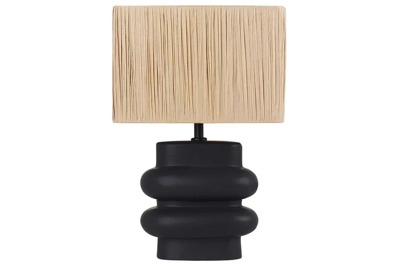 Kulsa Pöytävalaisin 42 cm E27, Musta/Luonnonväri