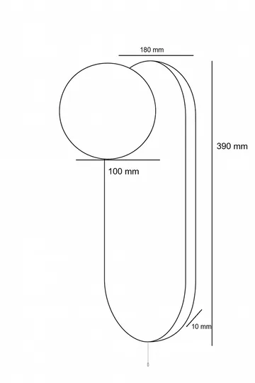 Kummer seinävalaisin 10 cm ovaali - Valaistus - Sisävalaistus & lamput - Seinävalaisimet - Seinäplafondi