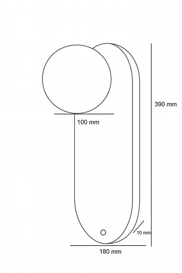 Kummer seinävalaisin 10 cm ovaali - Valaistus - Sisävalaistus & lamput - Seinävalaisimet - Seinäplafondi