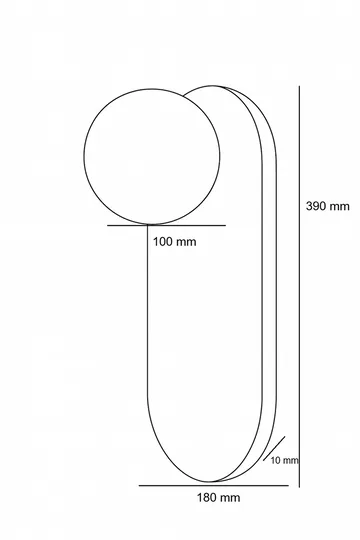 Kummer seinävalaisin 10 cm ovaali - Valaistus - Sisävalaistus & lamput - Seinävalaisimet - Seinäplafondi