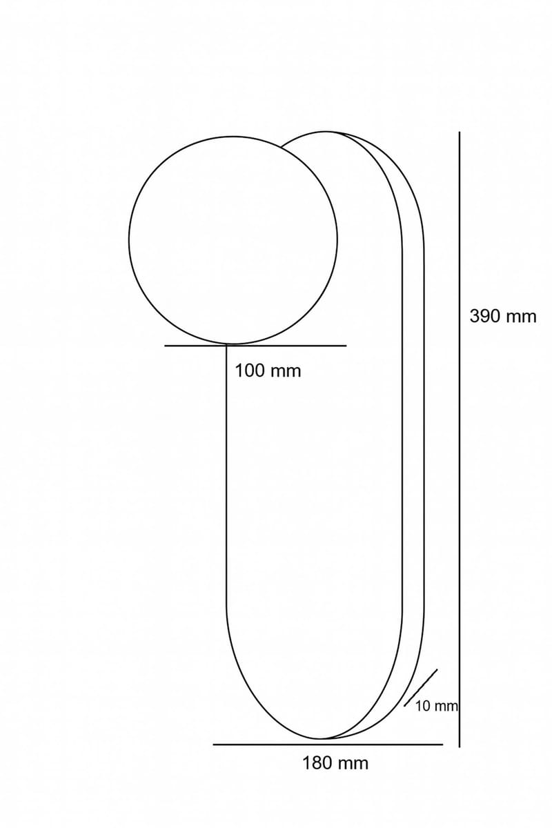 Kummer seinävalaisin 10 cm ovaali - Valaistus - Sisävalaistus & lamput - Erikoisvalaisin - Riisipaperivalaisin